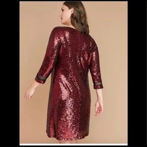 Gorgeous Red Sequin Lane Bryant Cocktail Dress